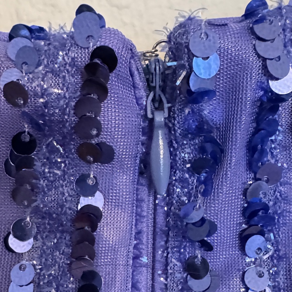 Eloquii Sparkling Purple Sequined Midi Dress - Picture 11 of 12